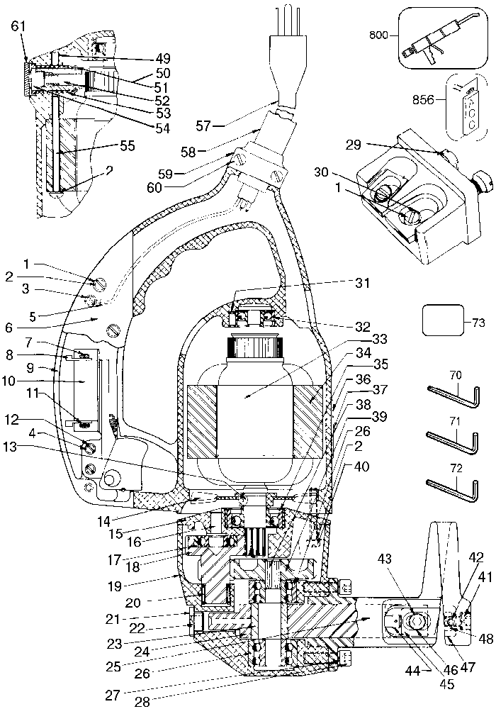 DeWALT DW895 12 Gauge Shear Parts (Type 1)