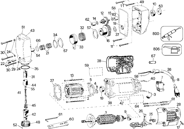 DeWALT DW896  16 Gauge Shear Parts (Type 3)