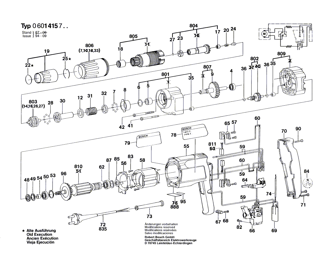 Bosch electronic - 0601415734 Tool Parts