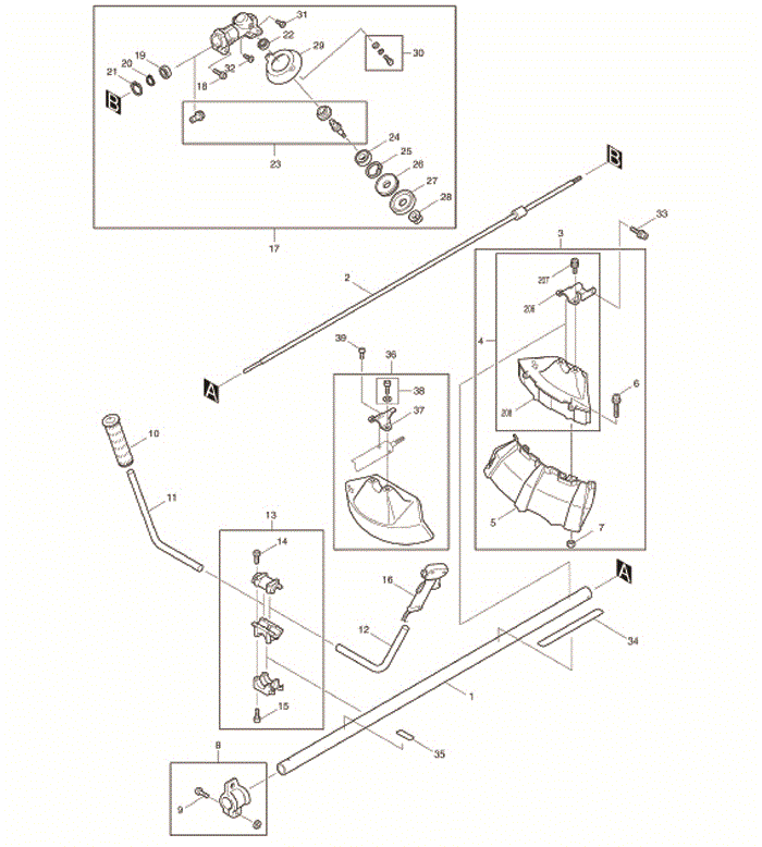 Makita em4250ca Parts - Stroke Brushcutter