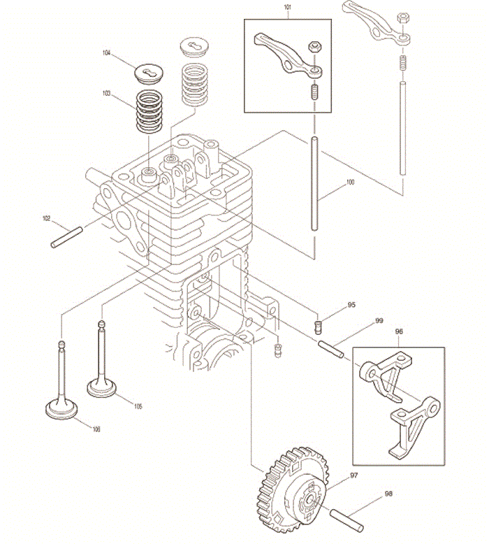 Makita em4250ca Parts - Stroke Brushcutter