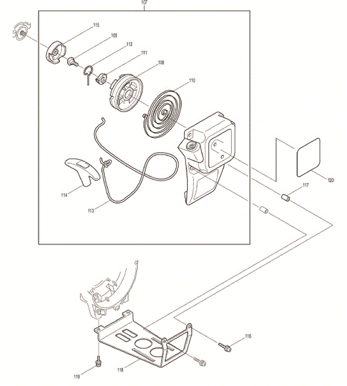 Makita em4250ca Parts - Stroke Brushcutter