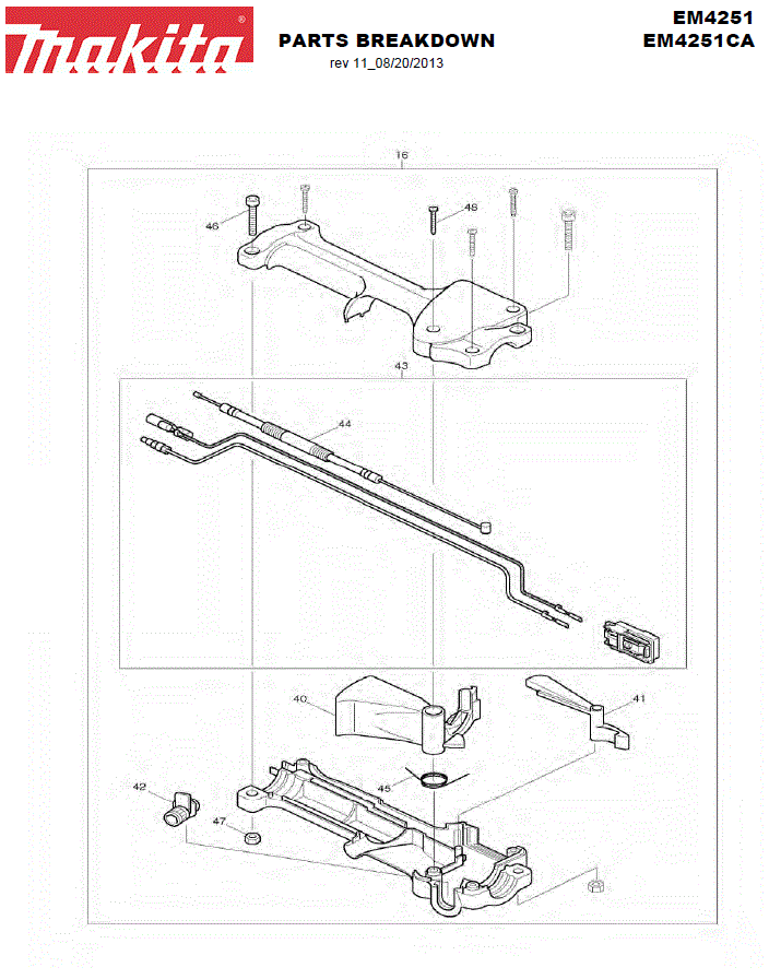 Makita em4251 Parts - Grass Trimmer