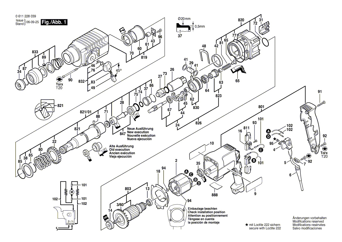 Bosch gbh-2-24-ds - 0611228039 Tool Parts