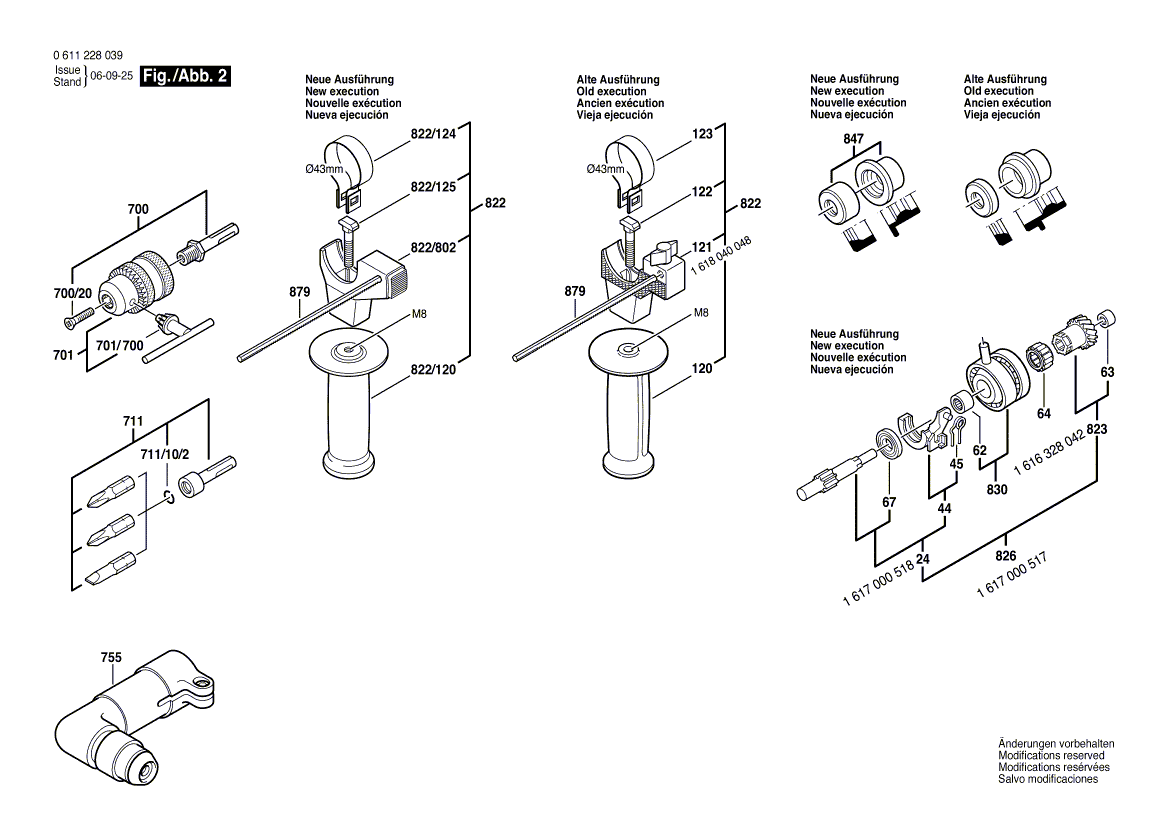 Bosch gbh-2-24-ds - 0611228039 Tool Parts