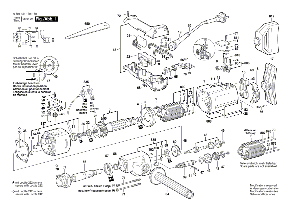 Bosch gbm23-2 - 0601121139 Tool Parts