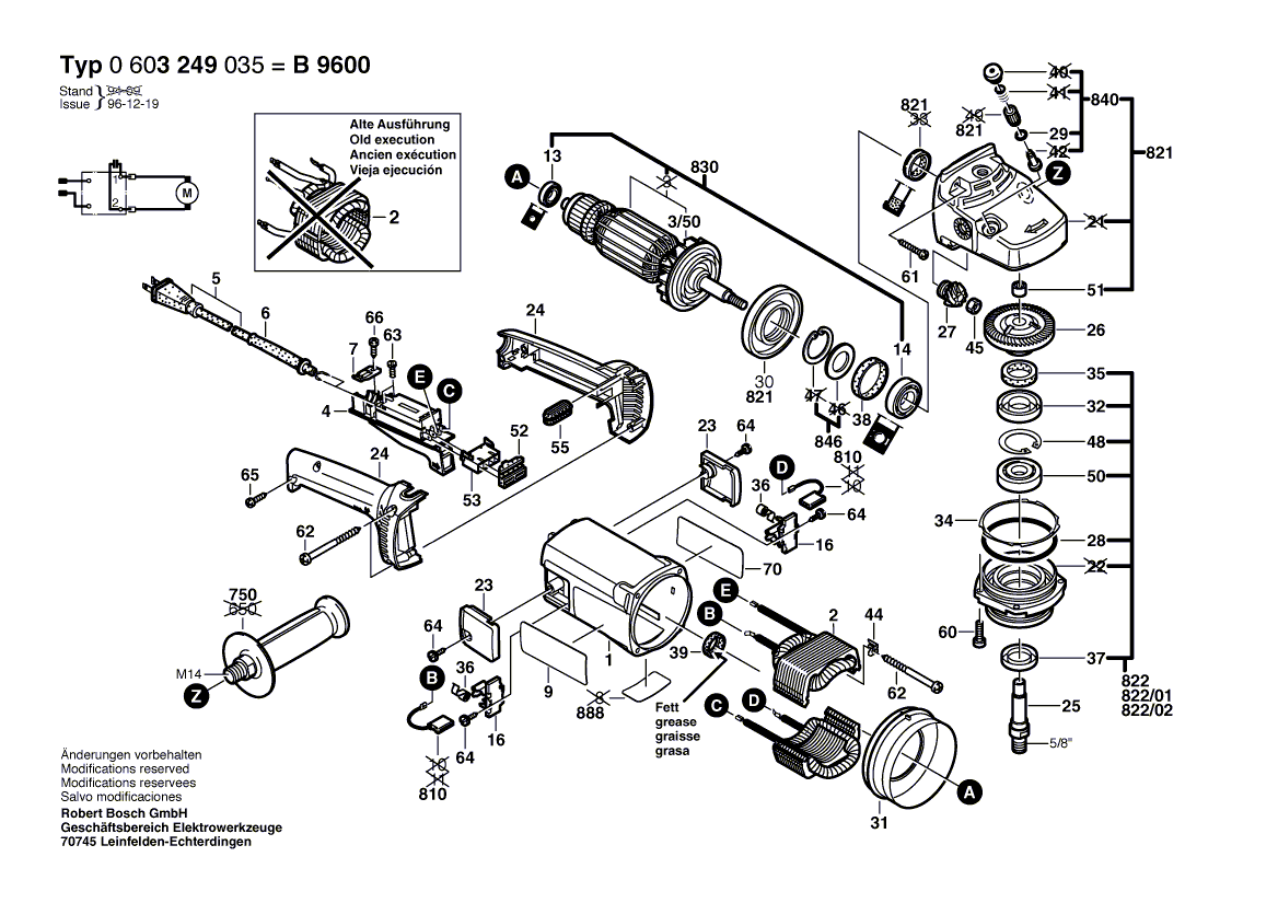 Bosch gbo12 - 0601366039 Tool Parts