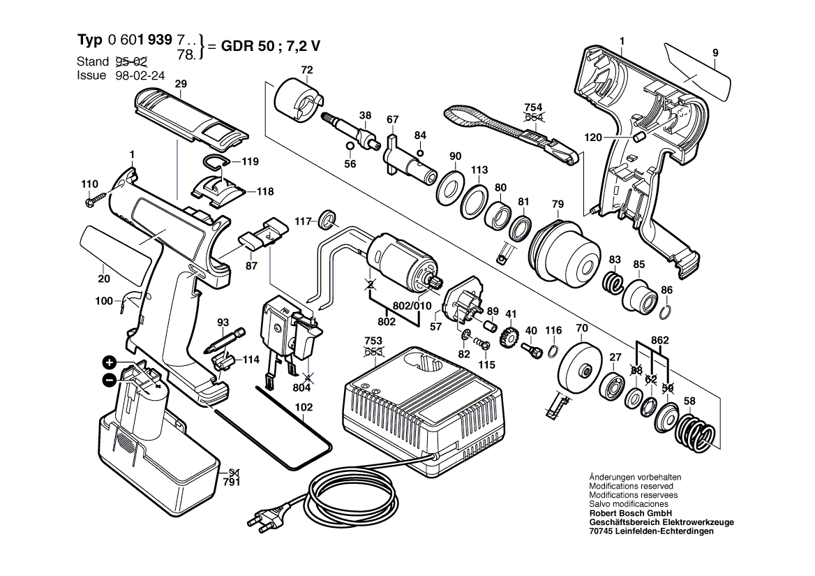 Bosch gdr50 - 0601939787 Tool Parts