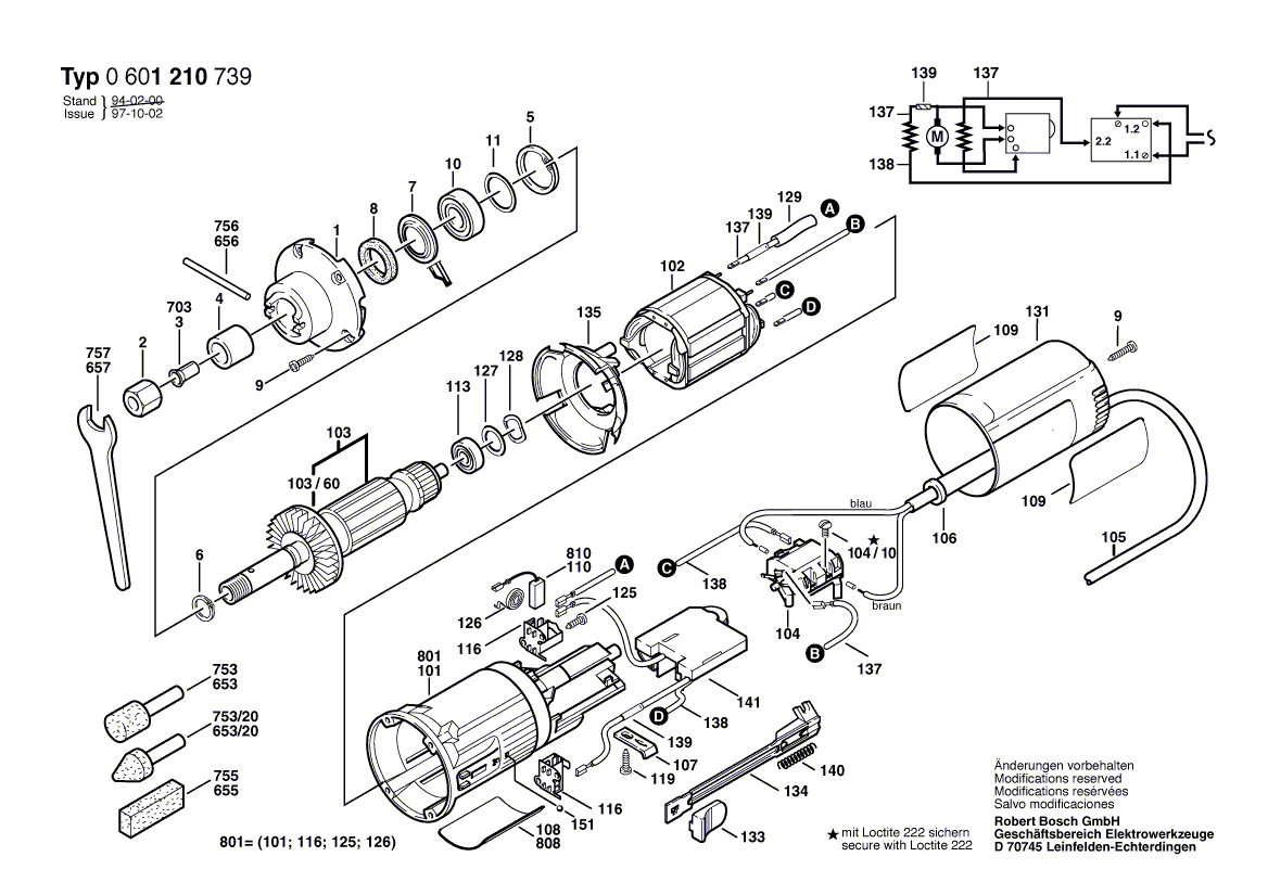 Bosch ggs27c - 0601210739 Tool Parts