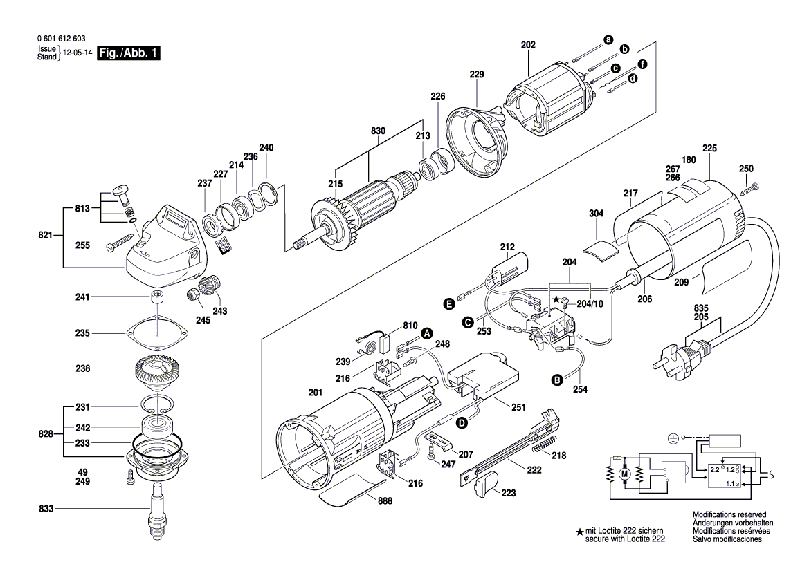 Bosch gnf20ca - 0601612634 Tool Parts