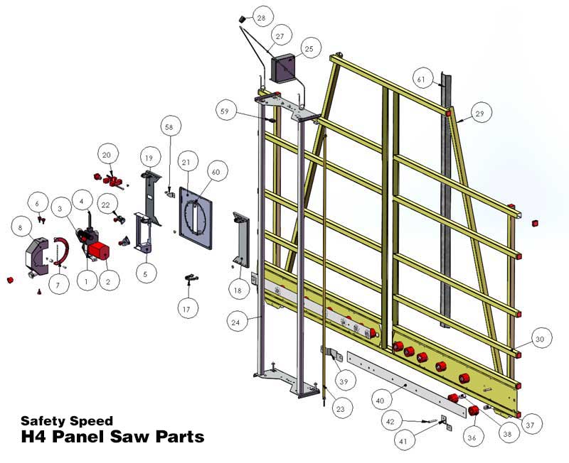 Safety Speed H4 Panel Saw Parts - Panel Saw