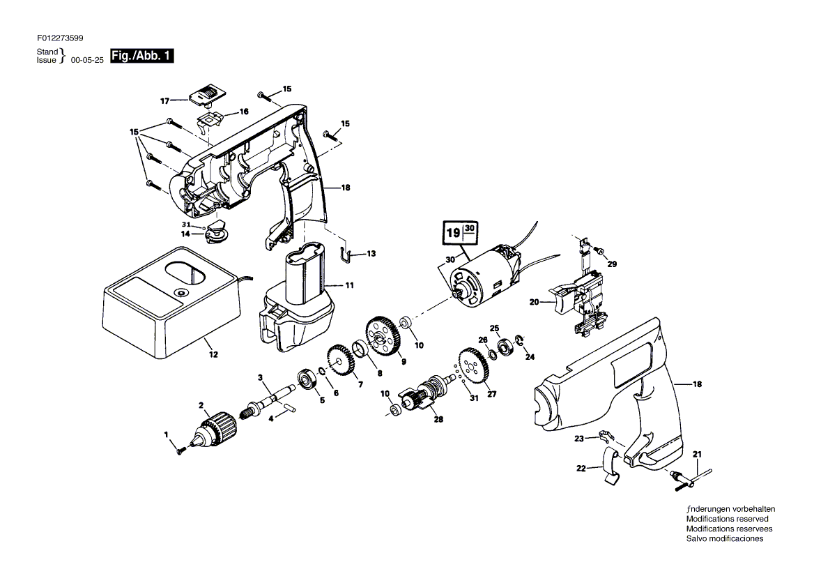 Skil hd2735 f012273599 Parts - Cordless Drill