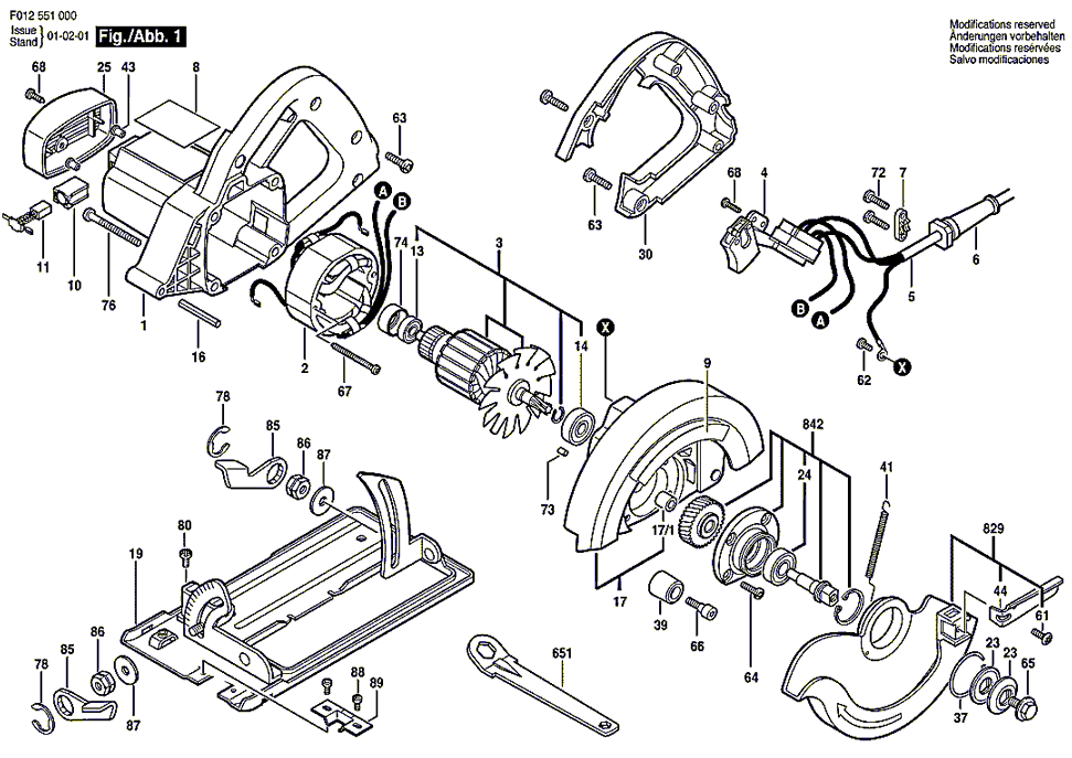 hd5510 f012551000 Parts - Circular Saw