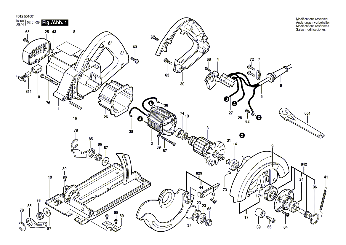 hd5510 f012551001 Parts - Circular Saw