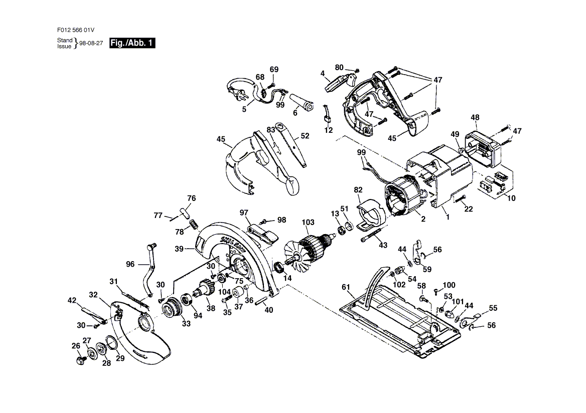 hd5660-41 f01256601v Parts - Circular Saw