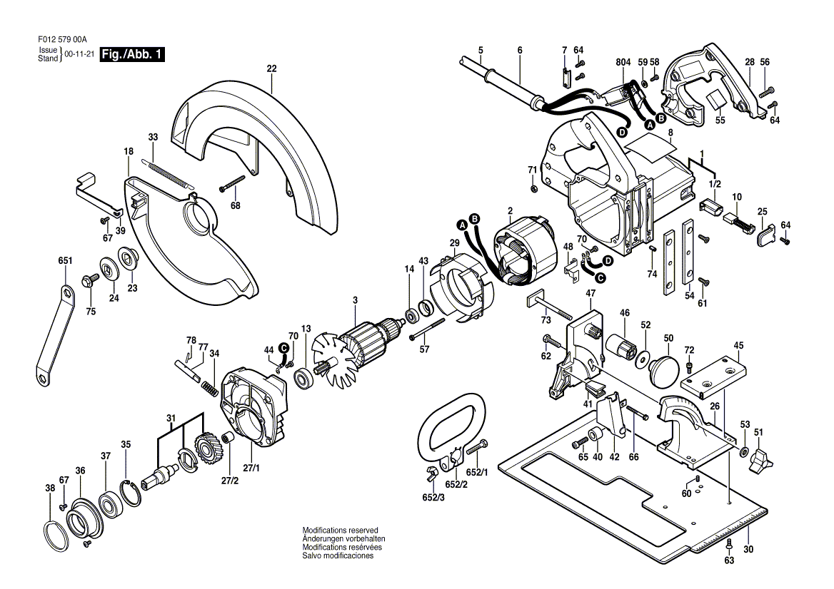 hd5790 f01257900a Parts - Circular Saw