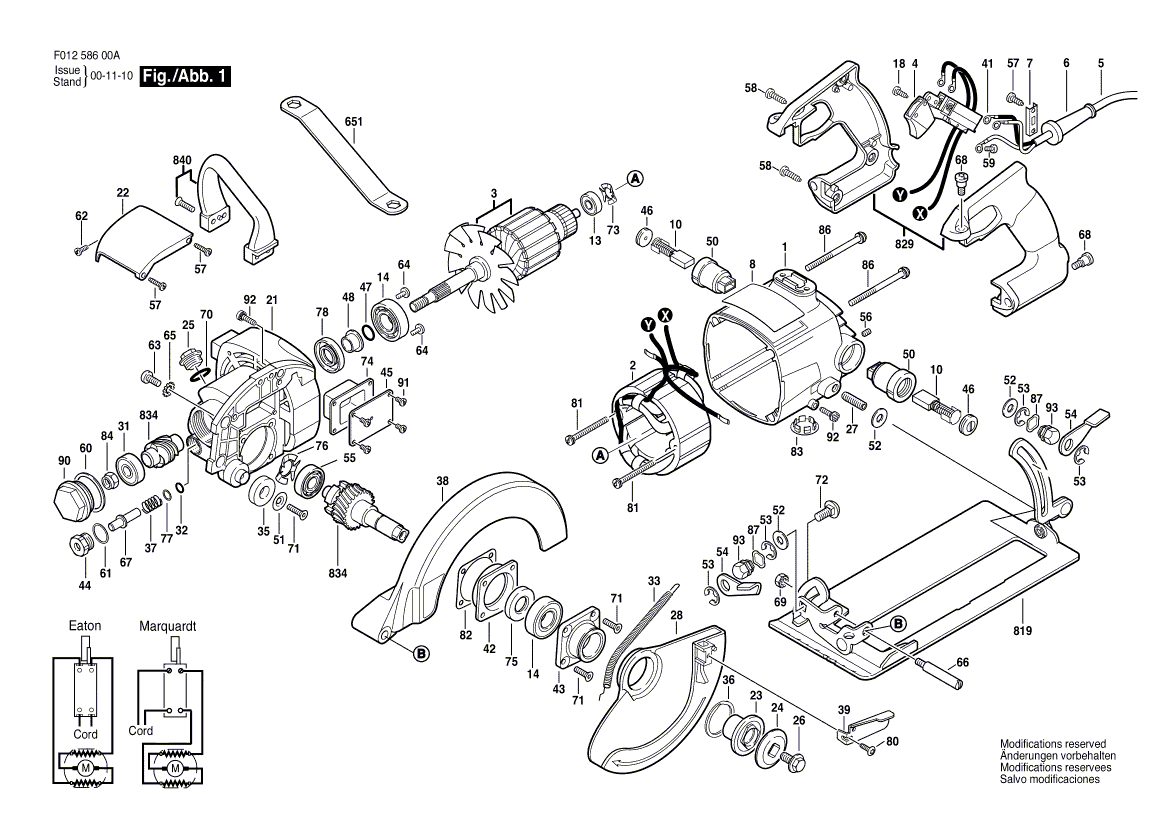 hd5860 f01258600a Parts - Circular Saw