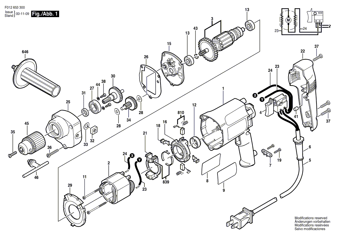 Skil hd6533 f012653300 Parts - Drill