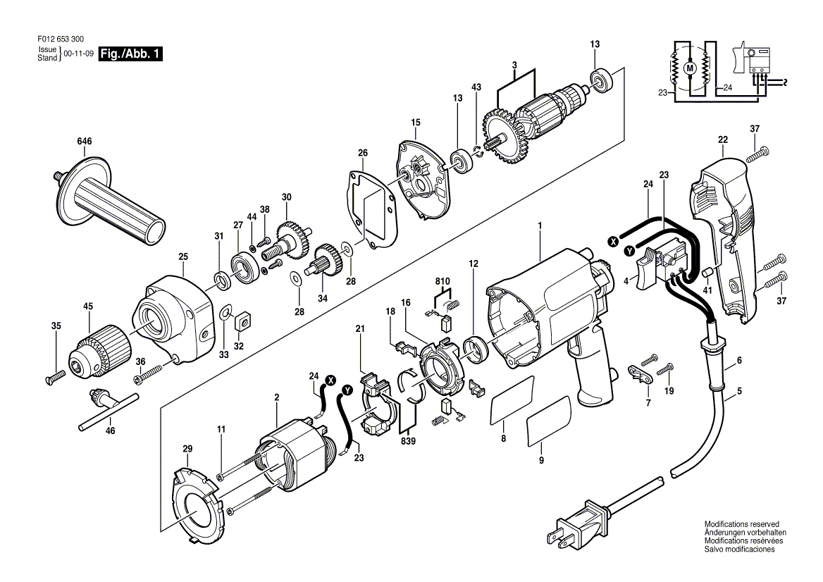 Skil hd6550 f012655000 Parts - Drill