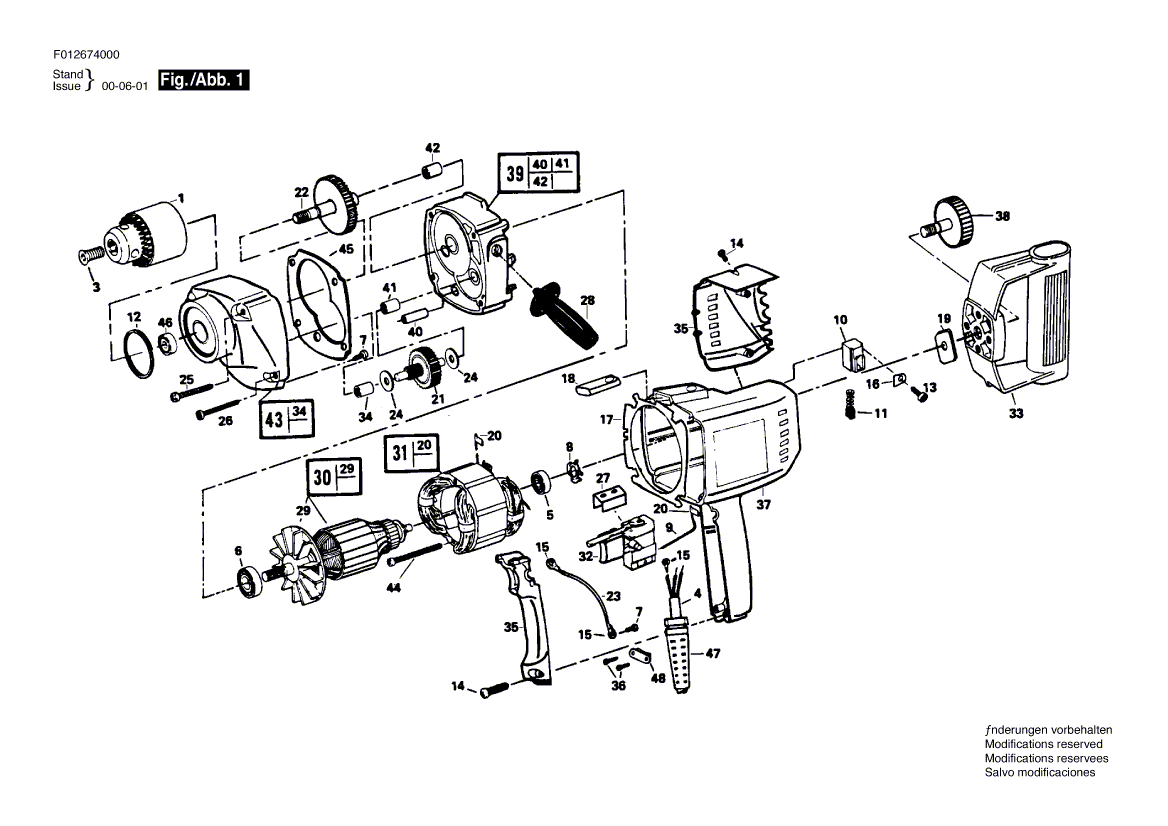 Skil hd6740 f012674000 Parts - Drill