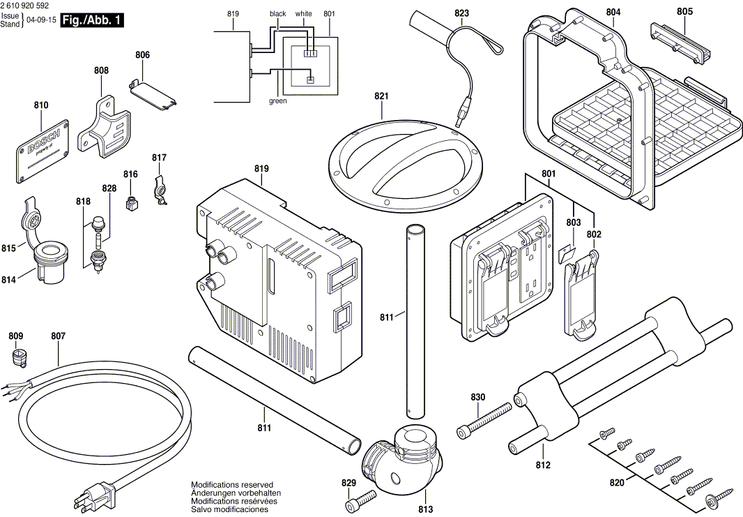 Bosch pb10-cd - 2610920599 Tool Parts