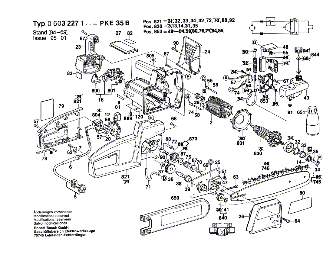 Bosch pke35b - 0603227139 Tool Parts