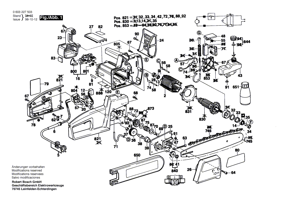 Bosch pke35b - 0603227539 Tool Parts