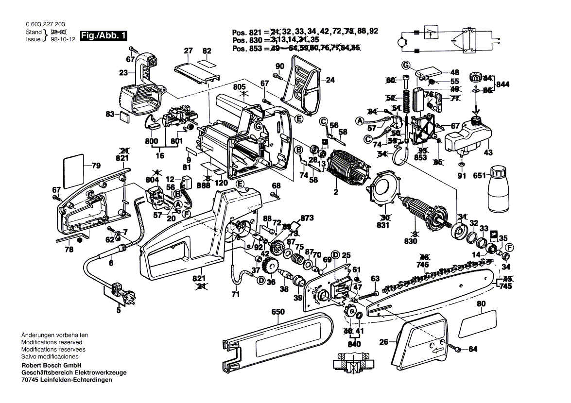 Bosch pke40b - 0603227239 Tool Parts