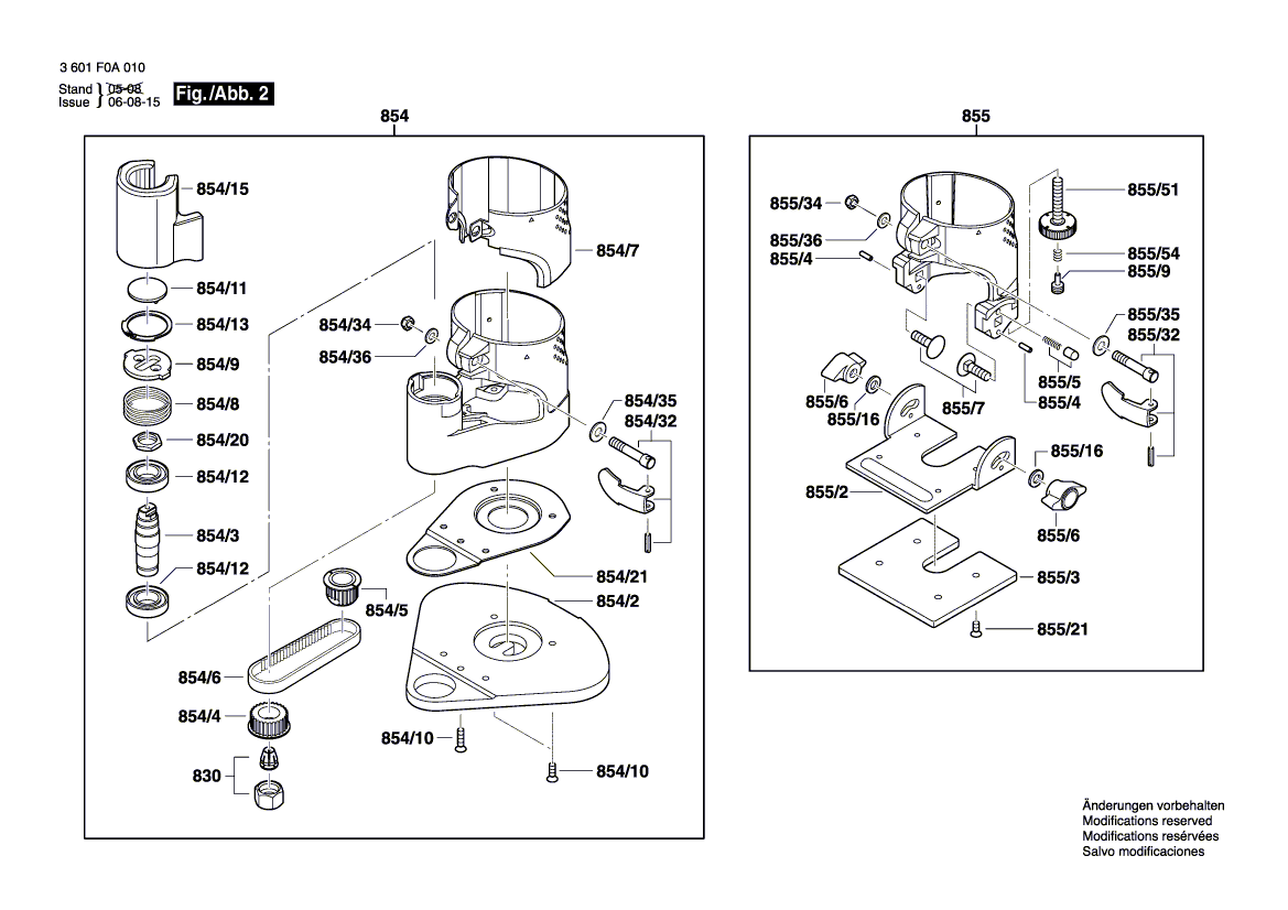 Bosch pr10e - 3601f0a010 Tool Parts