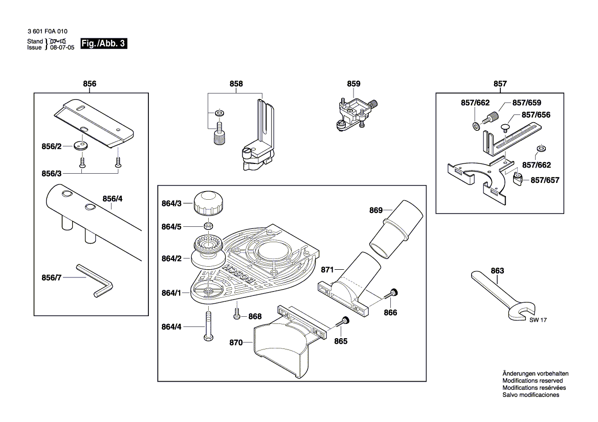 Bosch pr10e - 3601f0a010 Tool Parts