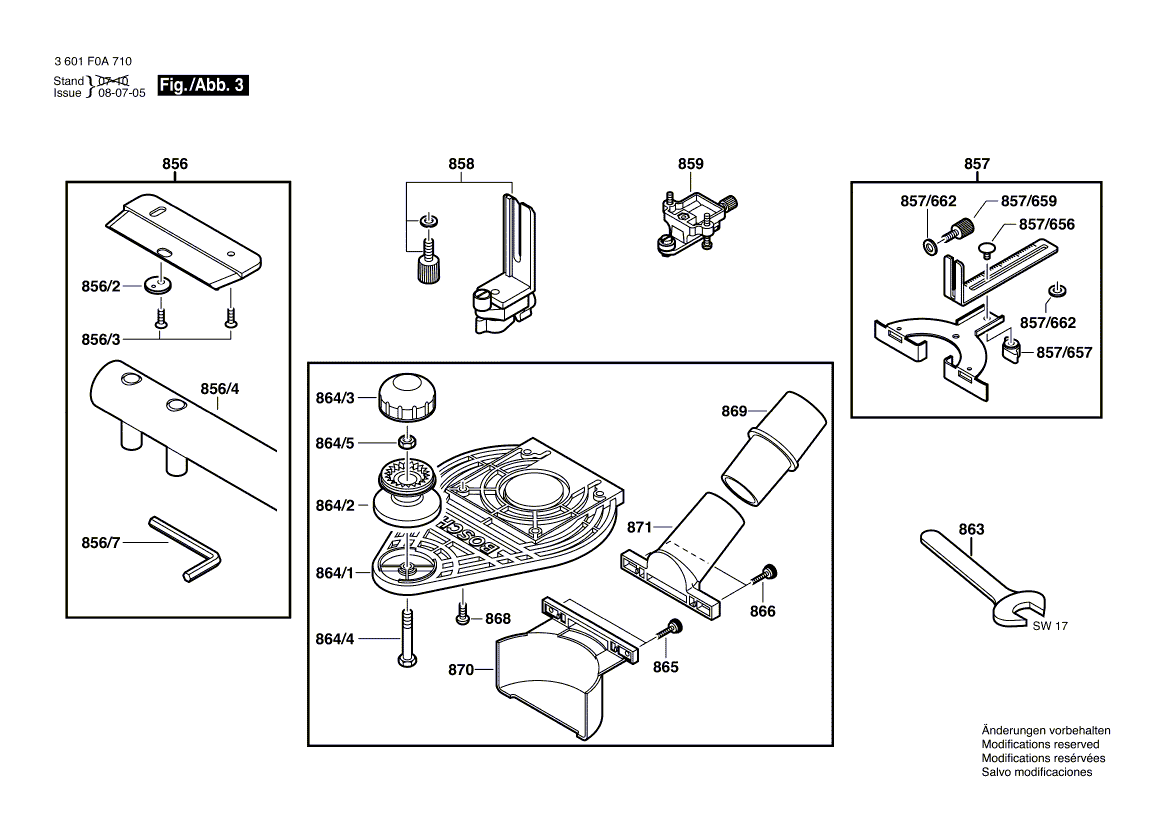 Bosch pr20evs - 3601f0a710 Tool Parts