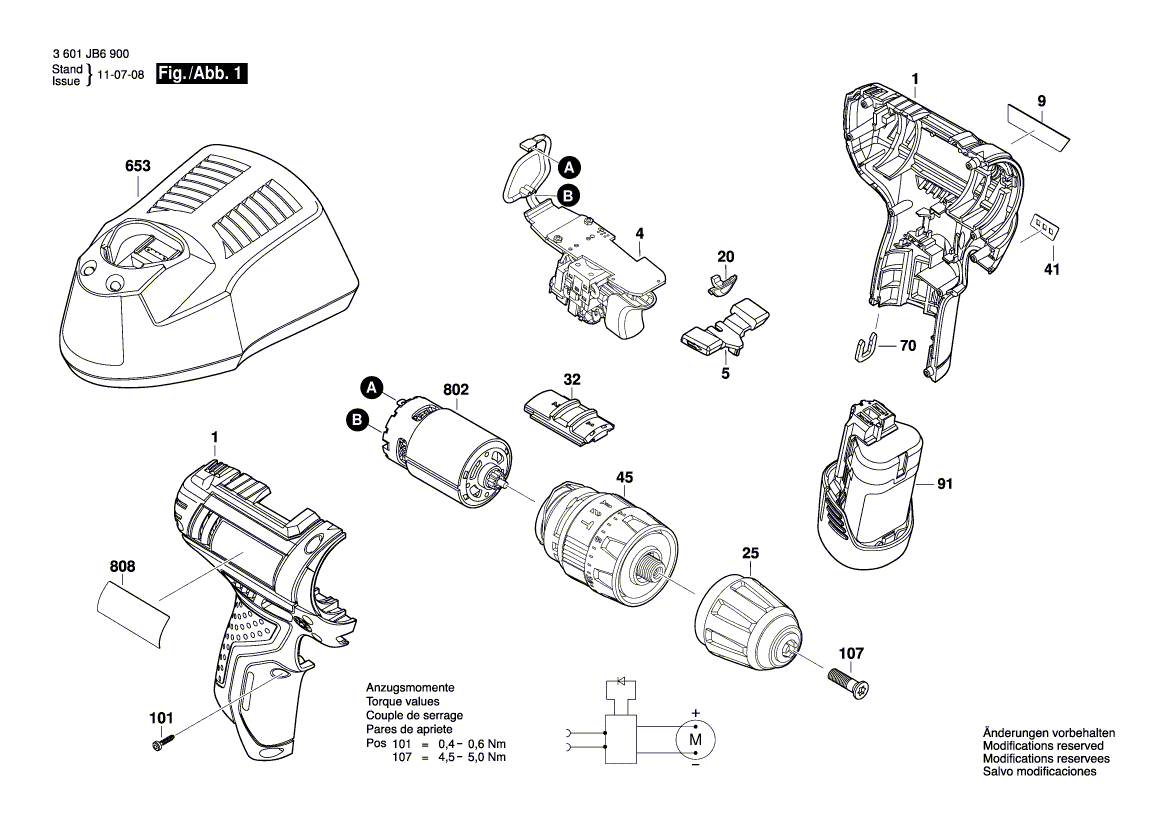 Bosch ps130 - 3601jb6910 Tool Parts