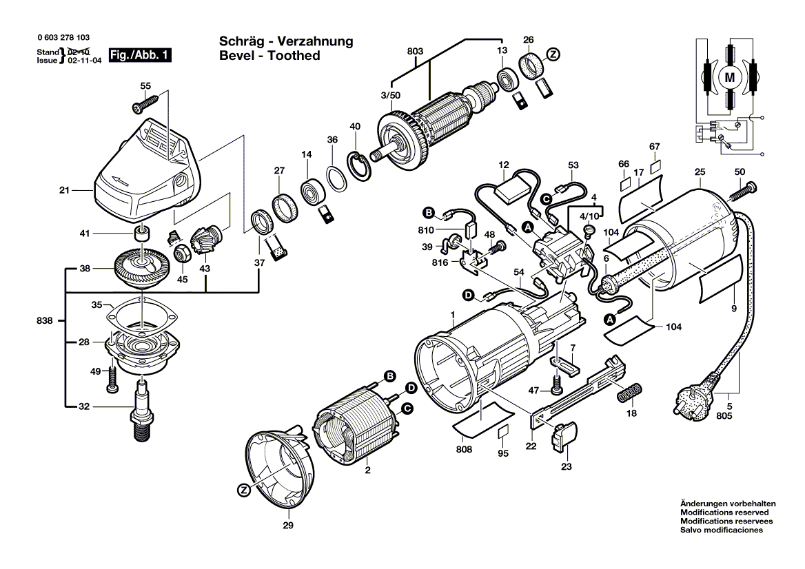 Bosch pws5-115 - 0603278139 Tool Parts