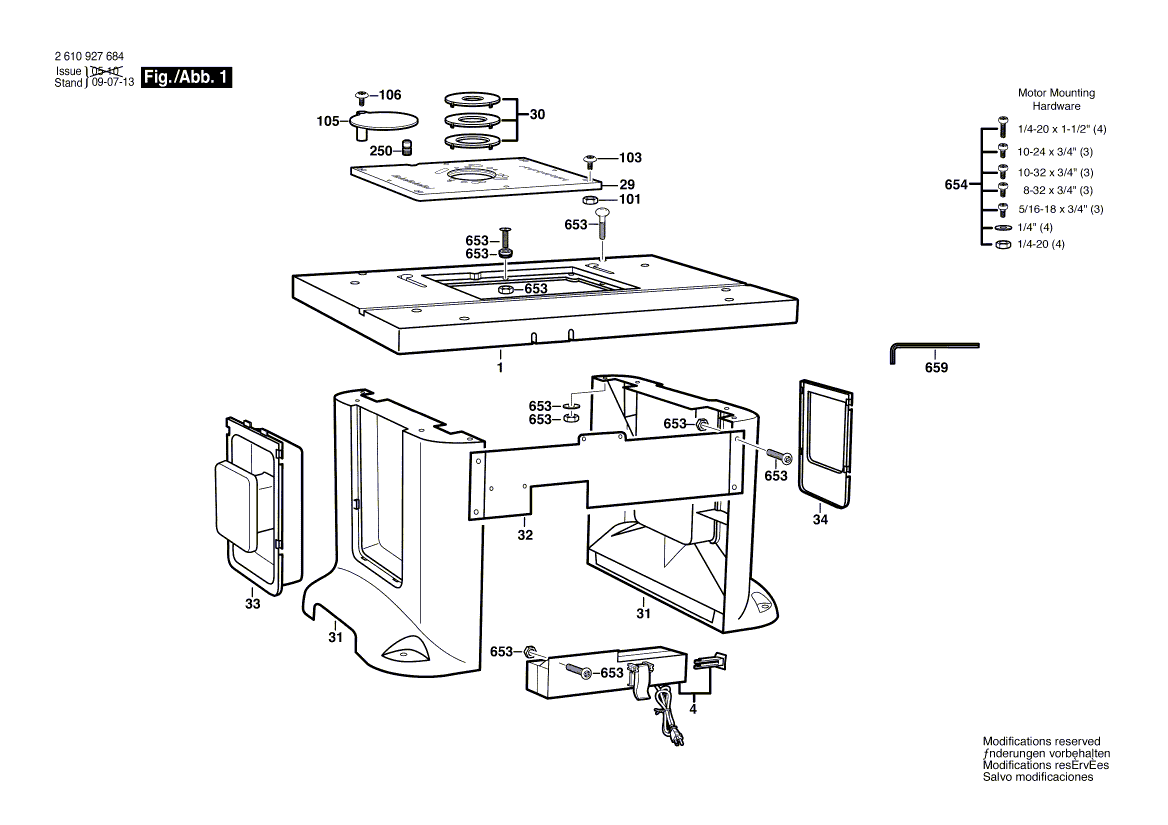 Bosch ra1181 - 2610927684 Tool Parts