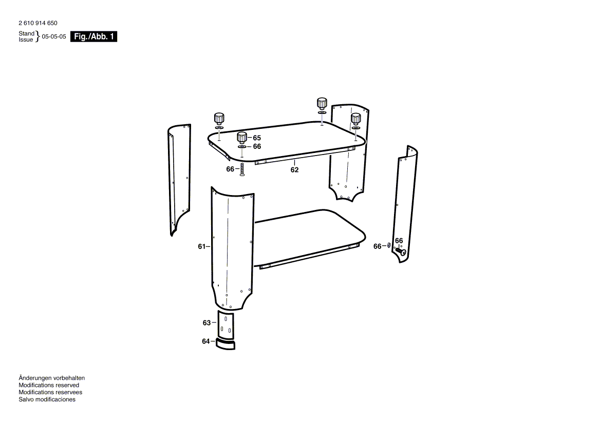 Bosch ra1190 - 2610914650 Tool Parts