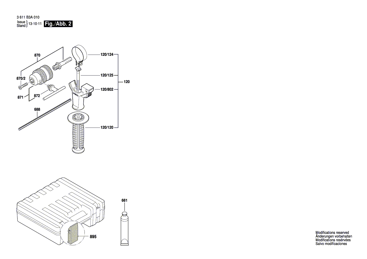 Bosch rh328vc - 3611b3a011 Tool Parts