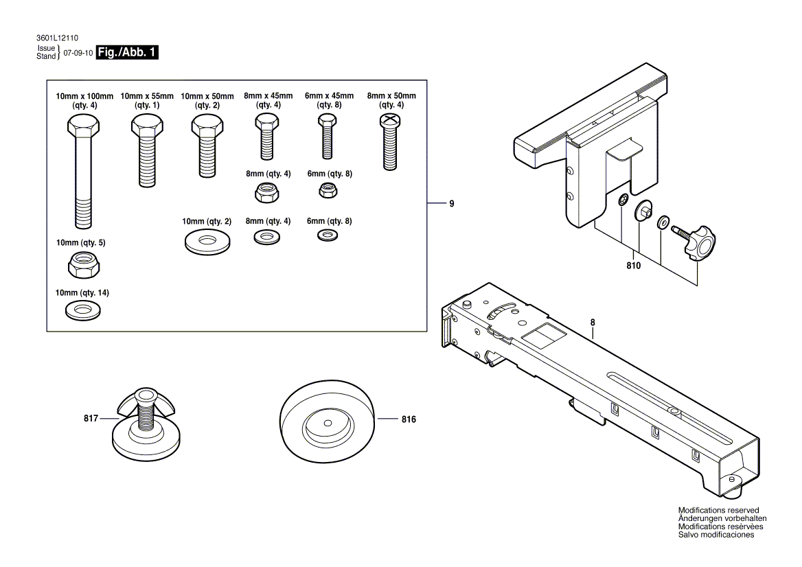 Bosch t4b_3601l12110 Tool Parts