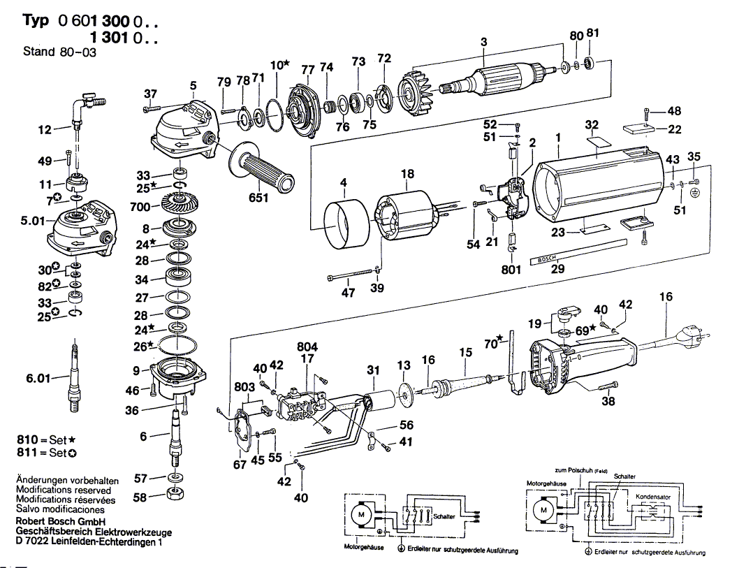 Bosch usw(j)77 - 0601300039 Tool Parts