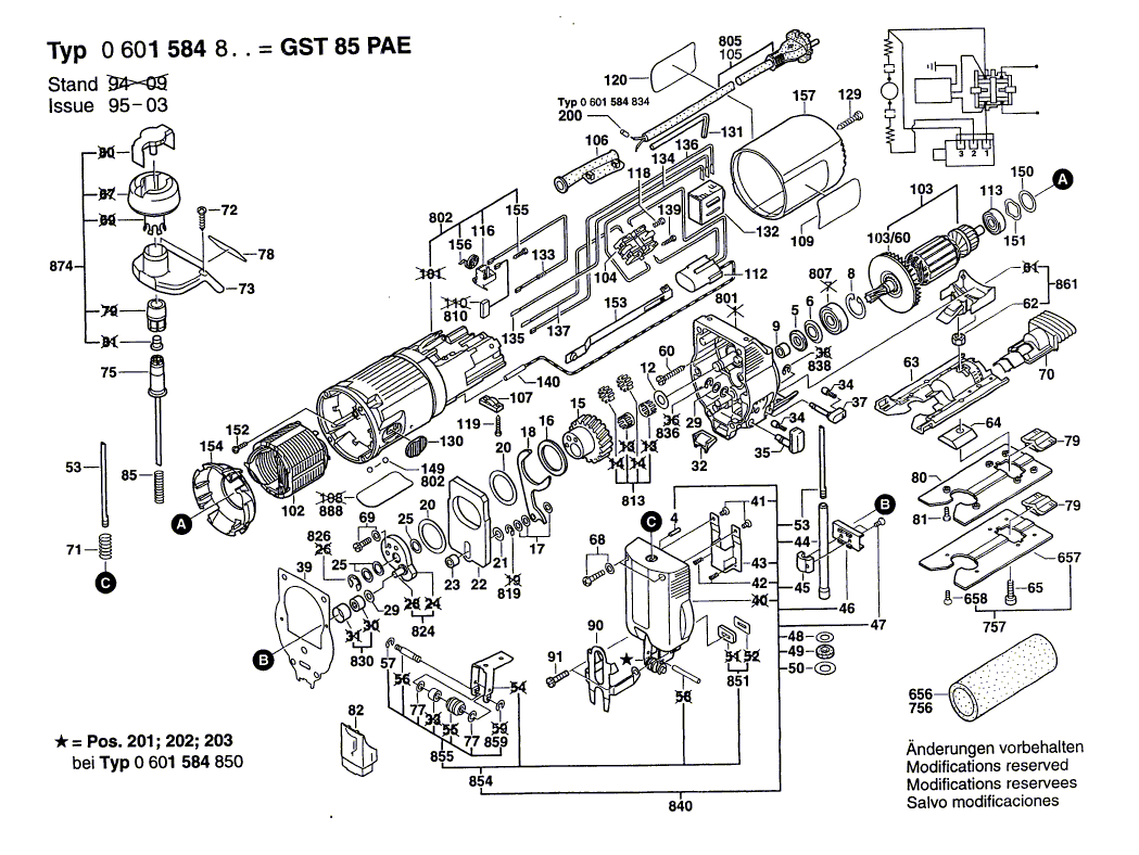 Bosch 1584dvs 0601584839 Tool Parts Bosch Jig Saw Parts