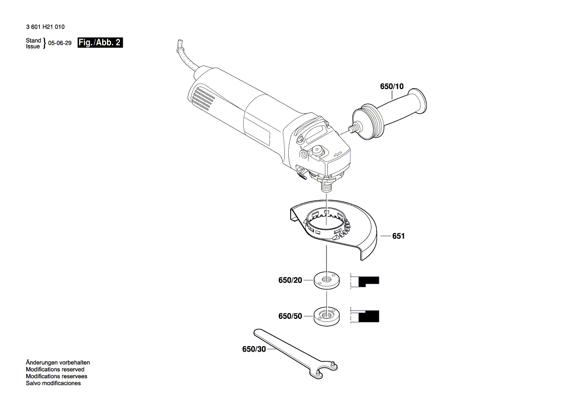 Bosch 1801 3601h21010 Tool Parts Bosch Grinder Parts Bosch