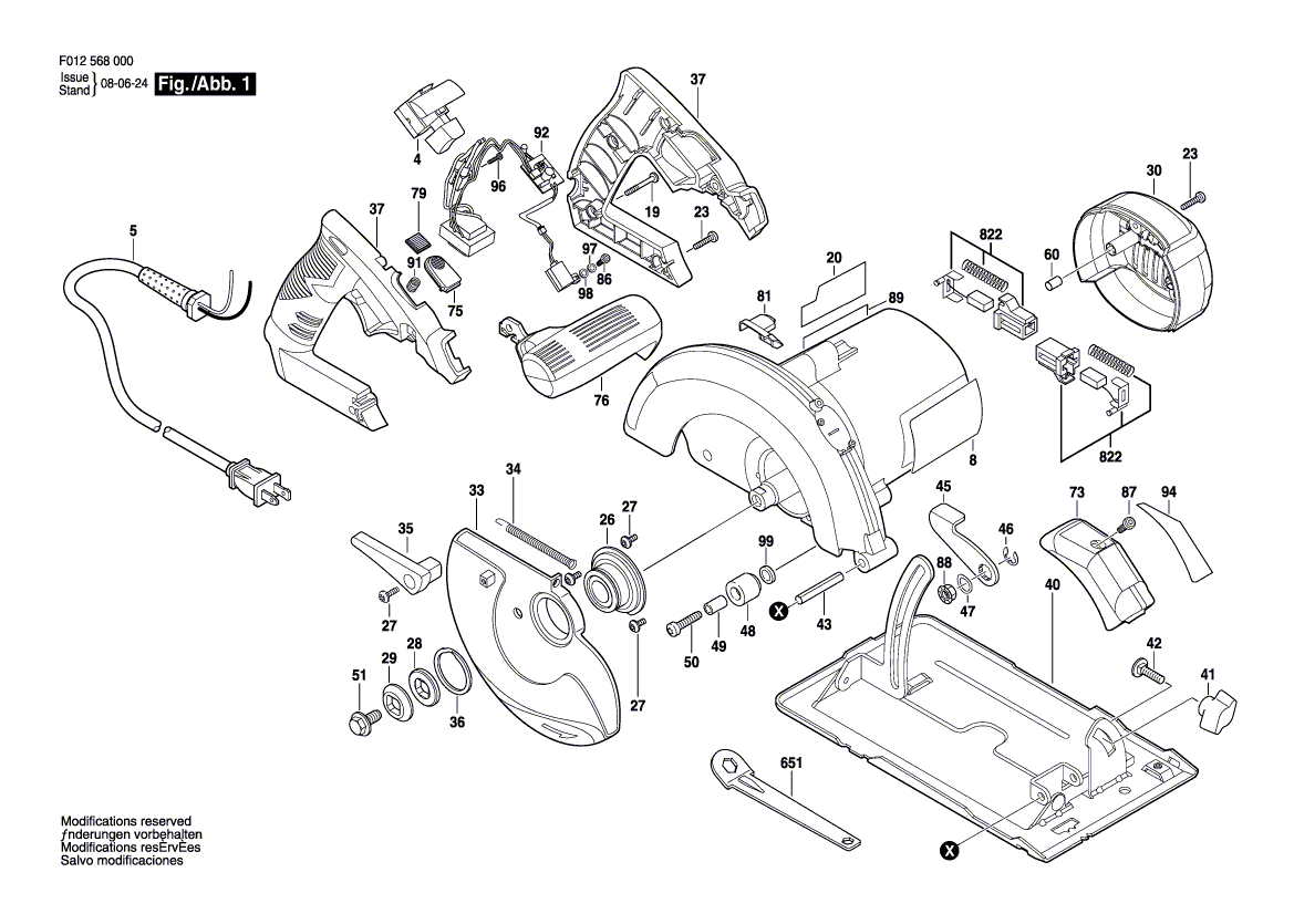 5681 f012568100 Parts Circular Saw Skilsaw Parts Skil Parts