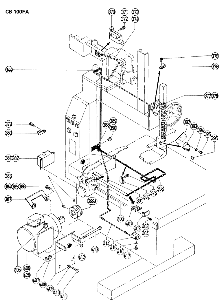 Hitachi CB100FA Parts - Bandsaw - Hitachi Bandsaw Parts - Hitachi Parts ...