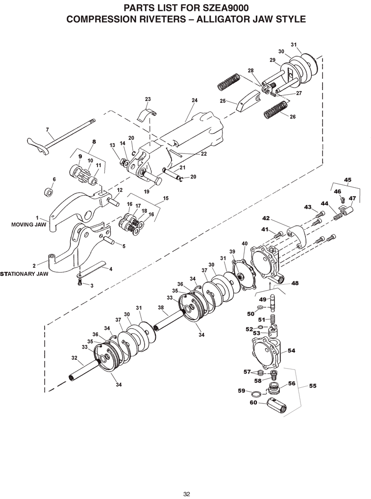 Sioux SZEA9022 Parts - Compression Riveter - Sioux Compression Riveter ...