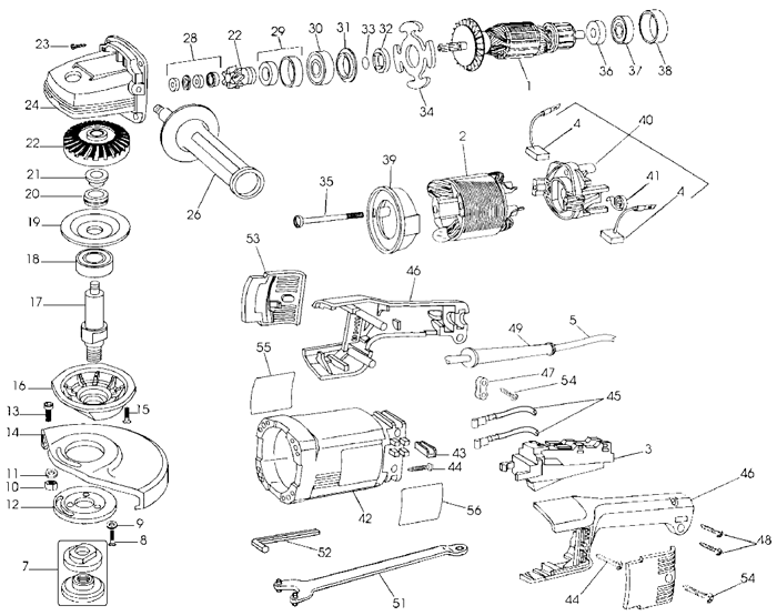 DeWALT DW474BR Angle Grinder Parts (Type 2) - DeWALT Grinder Parts ...