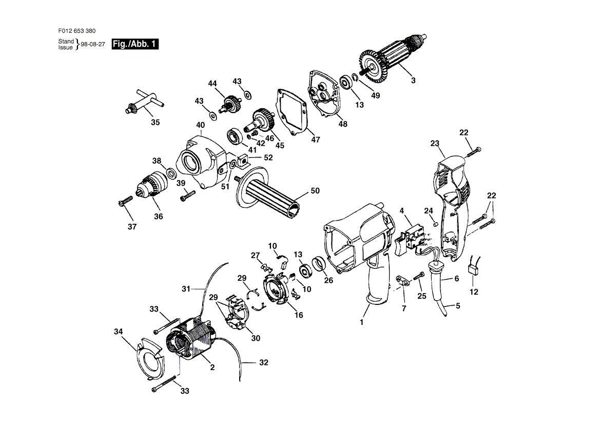 Skil hd6533-80 f012653380 Parts - Drill - Skil Drill Parts - Skil Parts ...