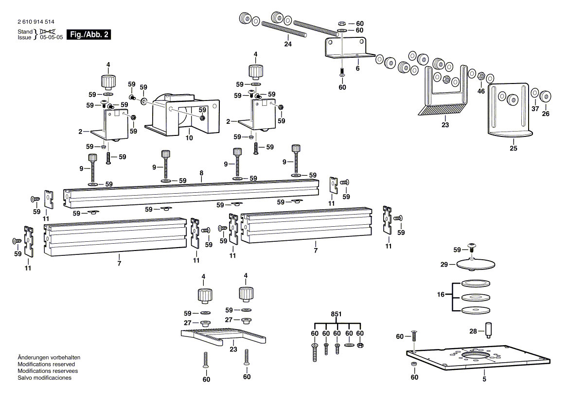 Bosch ra1180 2610914514 Tool Parts Bosch Router Parts Bosch