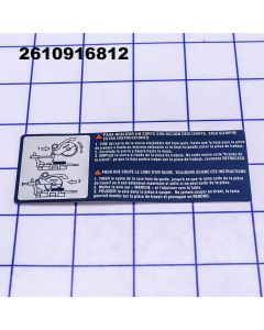 2610916812 Information Sticker - Bosch