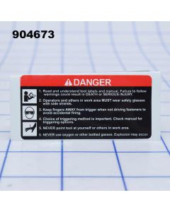 904673 Warning Label - Porter Cable®