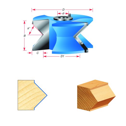 SC638 | 90 Degree Bevel V-Groove - Amana®