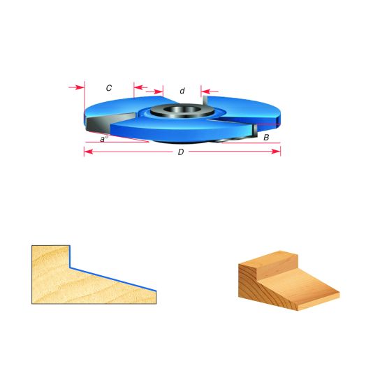 Amana Tool SC652 Carbide Tipped Traditional Raised Panel 15 Deg x 4-5/8 D x 5/8 CH x 1/2 & 3/4 Bore Shaper Cutter for 5/8 Material